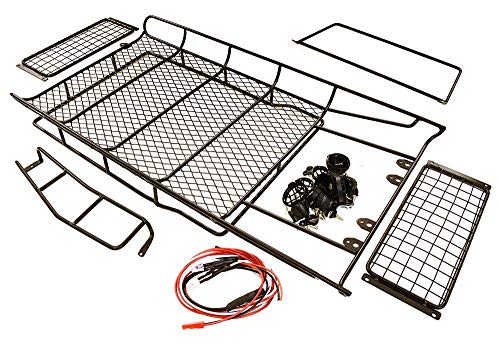 Integy RC Model Realistic Full Roof Rack 335x182x42mm w/LED Lights for 1/10 D90 Gen-2 Scale Body von Integy