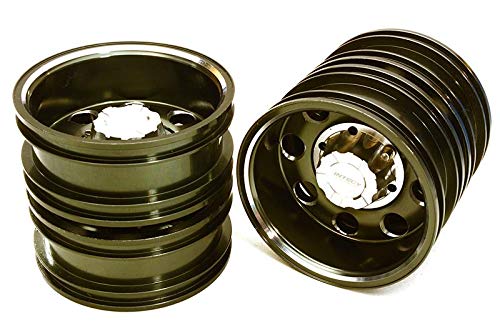 RC Model Billet Machined Alloy Rear Dually Wheel Set for Tamiya 1/14 Scale Tractor Trucks von Integy