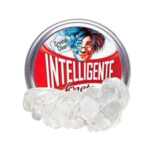 Intelligente Knete - Das Original! Crystal Clear - Transparente Knete - Kinderknete und Therapieknete in einem - Besser als jeder Stressball! Für Kinder und Erwachsene (Standard-Dose, 80g) von Intelligente Knete