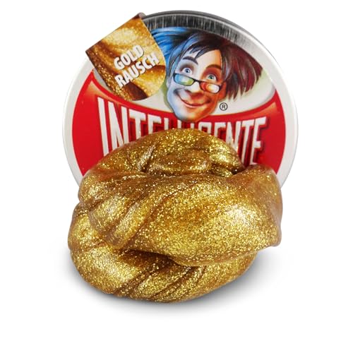 Intelligente Knete - Das Original! Goldrausch mit Glitzer-Effekt - Kinderknete und Therapieknete in einem - besser als jeder Stressball! Für Kinder und Erwachsene (Kleine Dose, 18g) von Intelligente Knete