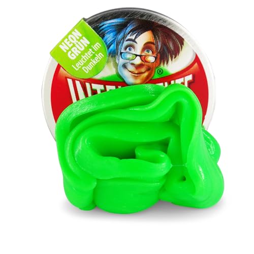 Intelligente Knete - Das Original! Neon-Grün - Leuchtet im Dunkeln - Kinderknete und Therapieknete in einem - besser als jeder Stressball! Für Kinder und Erwachsene (Kleine Dose, 18g) von Intelligente Knete