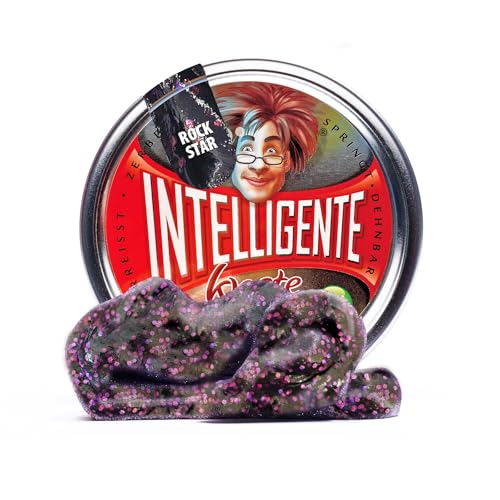 Intelligente Knete - Das Original! Rock Star mit Glitzer-Konfetti - Kinderknete und Therapieknete in einem - besser als jeder Stressball! Für Kinder und Erwachsene (Medium-Dose, 40g) von Intelligente Knete