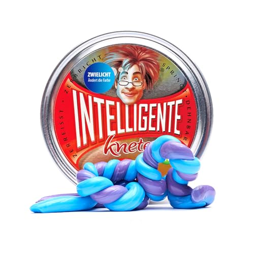 Intelligente Knete - Das Original! Zwielicht - Ändert die Farbe bei Wärme - Kinderknete und Therapieknete in einem - besser als jeder Stressball! Für Kinder und Erwachsene (Große Dose, 80g) von Intelligente Knete