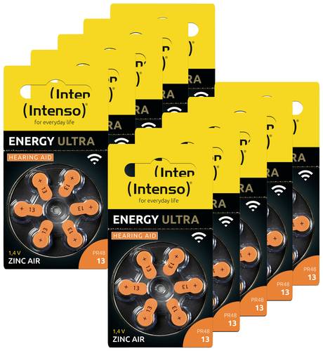 Intenso Hörgerätebatterie PR48-13 1.45V 60 St. 230 mAh Zink-Luft 7504426MP von Intenso