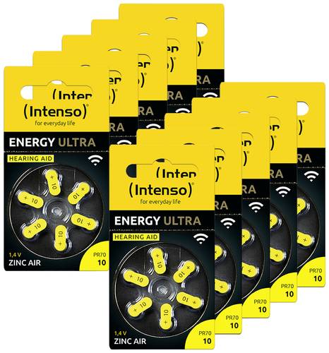 Intenso Hörgerätebatterie PR70-10 1.45V 60 St. 86 mAh Zink-Luft 7504416MP von Intenso