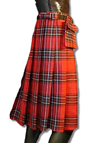 Inter Moden Mittelalter Tartan Schottenrock - Herren Xeledur L/rot / grün von Inter