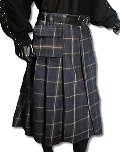 Inter Moden Mittelalter Tartan Schottenrock - Herren Xeledur XXXL/blau / grün von Inter