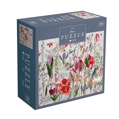 Interdruk PUZ500FLO5 Blumen Puzzle, Farbenfrohes Design, 47 x 33 cm von Interdruk