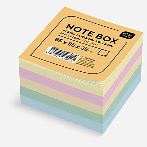 Interdruk Zettelklotz - Notizklotz - Ersatzpapier für Zettelbox - 85 x 85 x 35 mm - Circa 350 Lose Blätter - Mehrfarbig Interdruk Zettelklotz - Notizklotz - Ersatzpapier für Zettelbox - 85 x 85 x 35 mm - Circa 350 Lose Blätter - Mehrfarbig von Interdruk
