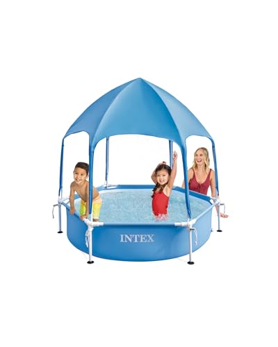 INTEX 28209EP Überdachung Metallrahmen Aufstellpool 1,8 m x 38,1 cm - Eingebauter Baldachin-Sprüher - Pannensicheres Material - Einfache Montage - 185 Gallonen Kapazität INTEX 28209EP Überdachung Metallrahmen Aufstellpool 1,8 m x 38,1 cm - Eingebauter Baldachin-Sprüher - Pannensicheres Material - Einfache Montage - 185 Gallonen Kapazität von Intex