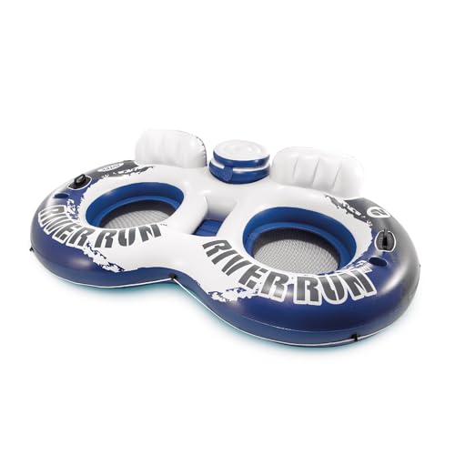 Intex 58837EP River Run Aufblasbares Sportfloss-Schwimmschlauch, Liege, Blau, 2-Person von Intex