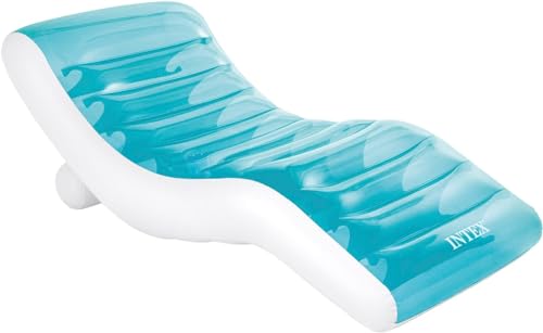 Intex 56874EP Splash Lounge - Teal & White Schwimmbadzubehör, Einfarbig, Blau, L von Intex