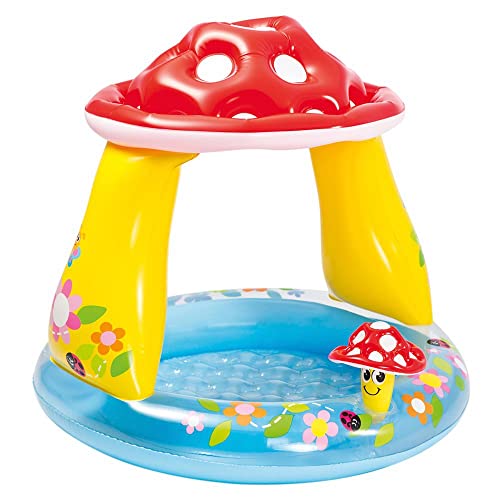 Intex 57114NP - Aufblasbarer Baby-Pool Pilz, Vinyl, Mehrfarbig, 102x89 cm von Intex