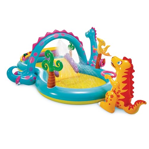 Intex 57135EP - Aufblasbares Wasserspielcenter Dinoland, 131 x 90 x 44 Zoll von Intex