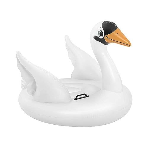 Intex 57557 Swan Island Aufblasbarer Schwan 130 x 102 x 99 cm, schwarz und weiß, 3.Pequeño von Intex