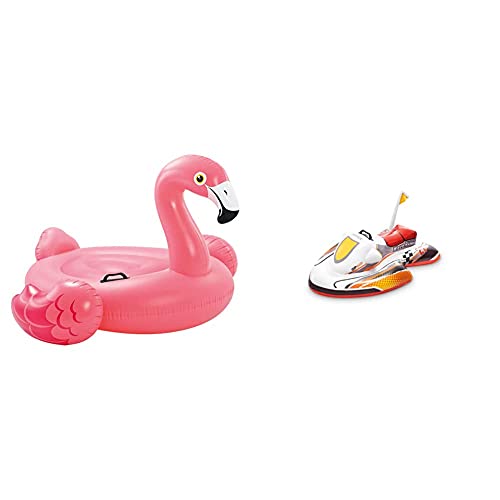Intex 57558NP Reittier Flamingo Spielzeug, 142 x 137 x 97 cm & 57520NP - Wave Rider Ride-On, 117 x 77 cm von Intex