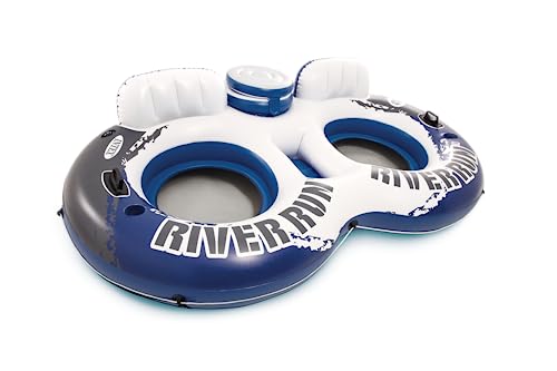 Intex 58837EP River Run Aufblasbares Sportfloss-Schwimmschlauch, Liege, Blau, 2-Person von Intex