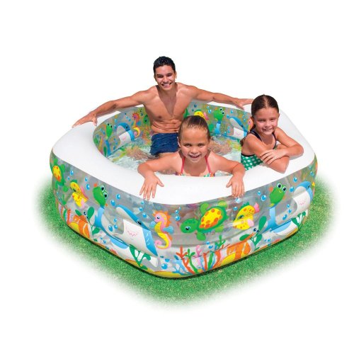 Intex Ocean Reef Pool - Kinder Aufstellpool - Planschbecken - 194 x 178 x 61 cm - Für 6+ Jahre, Bunt von Intex