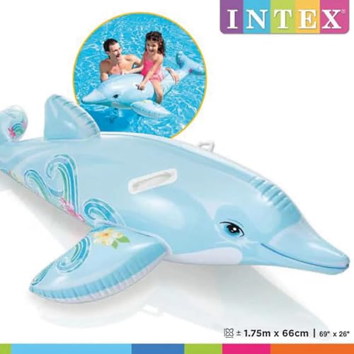 Intex Reitbare Delfinin 201 x 76 cm Aufblasbare Spiel Sommer 667 von Intex