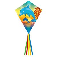 INVENTO 102123 Kinderdrachen Ecoline: Eddy Dolphin Sunset 70 cm von Invento