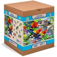 INVENTO 502237 Puzzle 150 Teile Wooden City: Wooden Puzzle Parrott Island von Invento