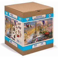 INVENTO 502249 Puzzle 150 Teile Wooden City: Wooden Puzzle Spring in Paris M von Invento