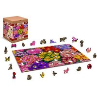 INVENTO 502259 Holzpuzzle 505 Teile Wooden City: Wooden Puzzle Blooming Flowers L von Invento