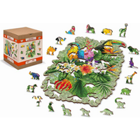 INVENTO 502261 Holzpuzzle 300 Teile Wooden City: Wooden Puzzle Tropical Birds L von Invento