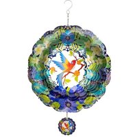 Kinetic Art 110261 - Kinetic Art: Metal Hanging Wind Spinner, 3D Tropical Bird von Invento