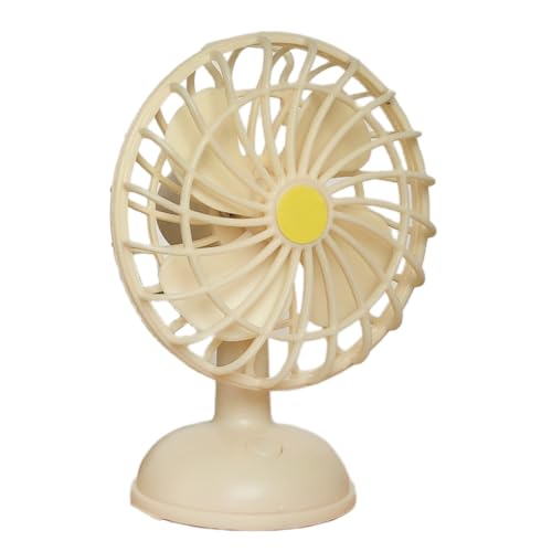 1/12 Miniatur Ventilator Mini Tischventilator Simulation Desktop Fan Modell Puppenhaus Tischventilator Mini Arbeitsventilator Aufladbar Blasen Kühlventilator für Puppenhaus Dekoration Zubehör von Inzopo