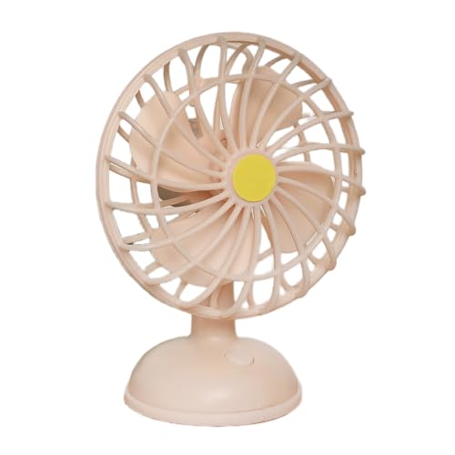 1/12 Miniatur Ventilator Mini Tischventilator Simulation Desktop Fan Modell Puppenhaus Tischventilator Mini Arbeitsventilator Aufladbar Blasen Kühlventilator für Puppenhaus Dekoration Zubehör von Inzopo