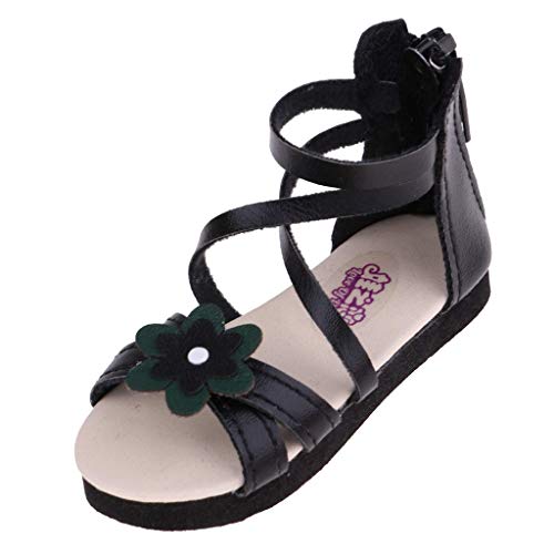 Inzopo 1/3 BJD Girl Doll Freizeitschuhe - Lederschuhe Schwarz Blumenmuster Sandalen - für DOD für Lolita Puppen Sommer Outfits Zubehör Inzopo 1/3 BJD Girl Doll Freizeitschuhe - Lederschuhe Schwarz Blumenmuster Sandalen - für DOD für Lolita Puppen Sommer Outfits Zubehör von Inzopo