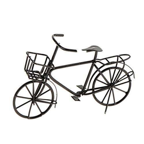 Inzopo Maßstab 1:12 Metall Fahrrad Möbel Dollhouse Garten Dekoration Schwarz - - von Inzopo