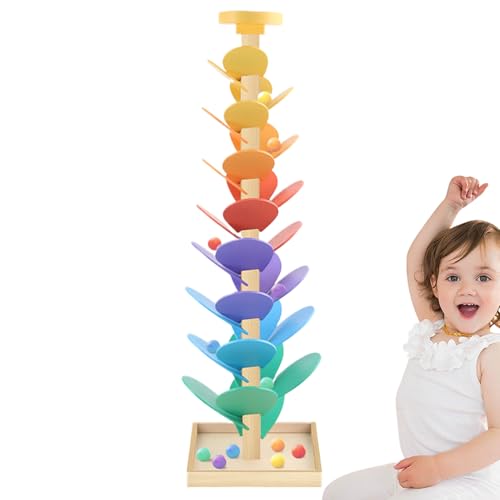 Ball Drop Toy, Wooden Bocce Tree Ball Track with Leaves, Early Education Color Cognition Toy, Ideal for 3–7 Years Old Toddler Bedroom, School, Daycare, Family Nursery Playtime, 73cm Wood Multicolor Ball Drop Toy, Wooden Bocce Tree Ball Track with Leaves, Early Education Color Cognition Toy, Ideal for 3–7 Years Old Toddler Bedroom, School, Daycare, Family Nursery Playtime, 73cm Wood Multicolor von Iouyjiu