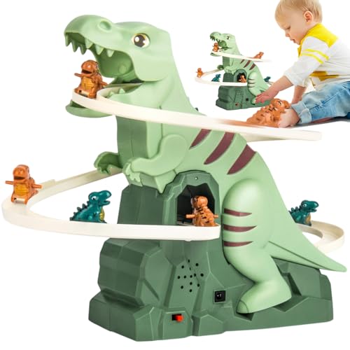 Dinosaur Climbing Toy, Dinosaur Slide Music, Climbing Track Game with Interactive Lights and Sounds Features for Indoor Outdoor Toddler Play, 5.51x6.69x7.87 Inches Dinosaur Climbing Toy, Dinosaur Slide Music, Climbing Track Game with Interactive Lights and Sounds Features for Indoor Outdoor Toddler Play, 5.51x6.69x7.87 Inches von Iouyjiu