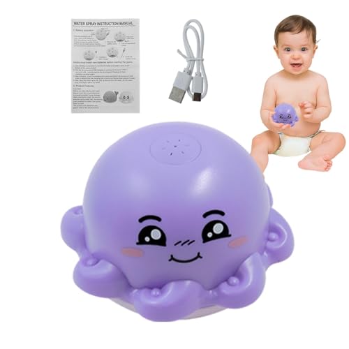 Floating Bath Sprinkler Toy, Rechargeable Octopus Water Spray Toy, Automatic Pool and Tub Sprayer Designed in an Adorable Octopus Shape, for , 4.33x4.33x3.35 Inches von Iouyjiu