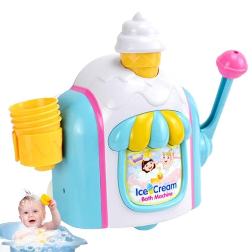 Fun Ice Cream Maker Bubble Machine | Bathtub Ice Cream Maker for Creating Bubble Ice Creams | Engaging Bubble Bath Toy for Kids, Boys, Girls, and Friends for Joyful Bath Time Activities von Iouyjiu