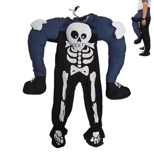 Halloween -Skelettkostüm - Spooky Overall für Erwachsene und Teenager | Stretch Stoff mit gedrucktem Knochendesign, komfortables Outfit für Partys, Cosplay und Themenveranstaltungen 44.88x31,5 in Halloween -Skelettkostüm - Spooky Overall für Erwachsene und Teenager | Stretch Stoff mit gedrucktem Knochendesign, komfortables Outfit für Partys, Cosplay und Themenveranstaltungen 44.88x31,5 in von Iouyjiu