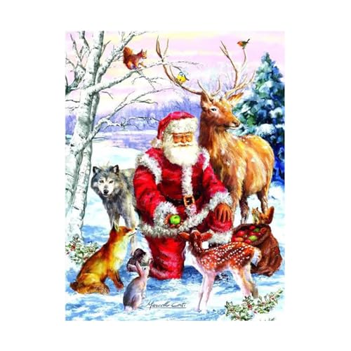 Iouyjiu 1000 Piece Puzzles, Santa Claus Puzzle, Winter Themed Puzzles, Festive Jigsaw Puzzle, Christmas Jigsaw Puzzle for Home Decor And Family Bonding Activities von Iouyjiu