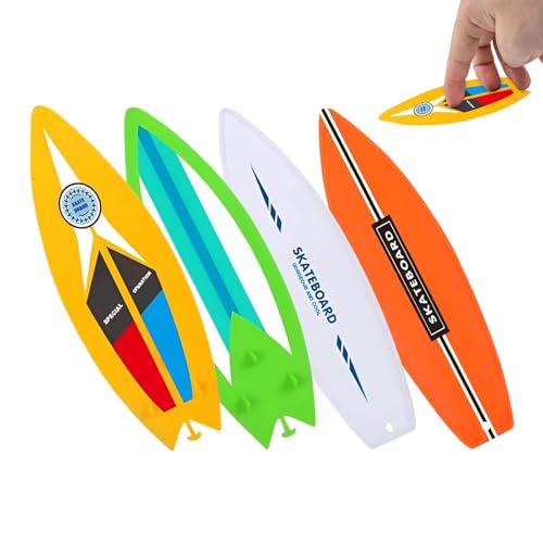 Iouyjiu 4-Piece Kids Finger Surf Board Set | Compact Surfboard Toys for Finger Boarders, Skiers, Surfers, Skaters, and Snowboarders Fingertip Movement and Creative Play for Children von Iouyjiu