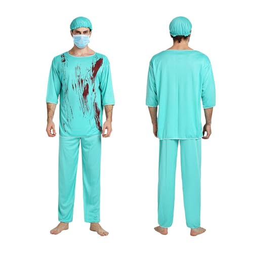 Iouyjiu Blutiges Krankenschwester-Kostüm für Frauen – Blutiges Krankenschwester-Kostüm-Set für Halloween, Kostüm-Outfit und Cosplay-Zubehör für, Mädchen, Jugendliche, Männer, Frauen Iouyjiu Blutiges Krankenschwester-Kostüm für Frauen – Blutiges Krankenschwester-Kostüm-Set für Halloween, Kostüm-Outfit und Cosplay-Zubehör für, Mädchen, Jugendliche, Männer, Frauen von Iouyjiu
