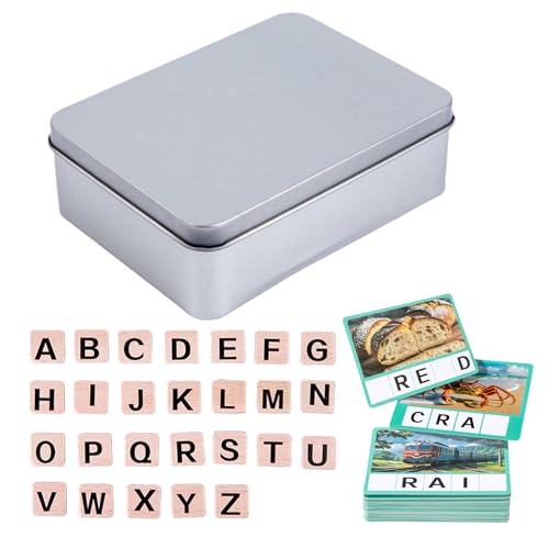 Iouyjiu Buchstabenkarten, Lernspiel, Alphabet-Erkennung, Speicherkarten, Lernspielzeug aus Holz, motorische Entwicklung, Lernaktivitäten für Kindergarten Iouyjiu Buchstabenkarten, Lernspiel, Alphabet-Erkennung, Speicherkarten, Lernspielzeug aus Holz, motorische Entwicklung, Lernaktivitäten für Kindergarten von Iouyjiu