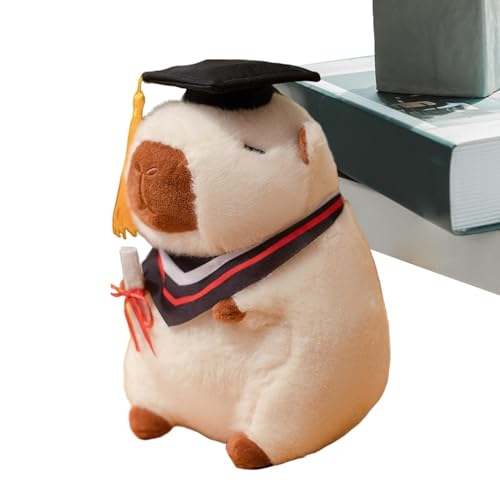 Iouyjiu Capybara Plüschtier, niedliches Graduate-Spielzeug, weich, niedlich, mit Skala, Uniform, niedliches Geschenk für Graduierung, Zuhause und Büro, 24 cm von Iouyjiu