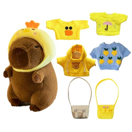 Iouyjiu Capybara Plush Toy with Clothes, Cartoon Stuffed Animal, Cute Dress-Up Doll for Girls, Soft Hugging Capybara Plush, Gift for Birthday, Travel, Bedtime Play, 9 Inches, 1 Set Iouyjiu Capybara Plush Toy with Clothes, Cartoon Stuffed Animal, Cute Dress-Up Doll for Girls, Soft Hugging Capybara Plush, Gift for Birthday, Travel, Bedtime Play, 9 Inches, 1 Set von Iouyjiu