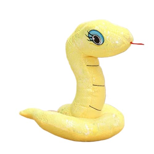 Iouyjiu Chinese New Year Plush Toy, 2025 Year of the Snake Plush, Snake Plush for Home Decor, Soft Animal Snake Plushie Toy 9.45x5.91x5.91 Inches for Kids, Home and Car Decor (Yellow) von Iouyjiu