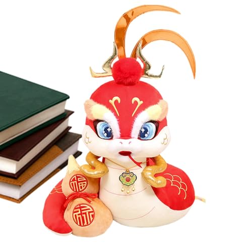 Iouyjiu Chinese New Year Snake Stuffed Animal | Cute Plush Stuffed Toy for Bedroom & Living Room | Soft Plush Snake Doll for 2025 Year of The Snake Kids & Adults von Iouyjiu