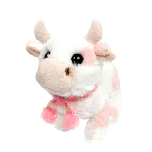 Iouyjiu Cow Plush Electronic Pet, Walking Talking Toy with Sound and Wagging Tail, Soft Interactive Cattle Toy, Battery Operated, Made from Velvet Materials, 7.48x3.94x7.09in Iouyjiu Cow Plush Electronic Pet, Walking Talking Toy with Sound and Wagging Tail, Soft Interactive Cattle Toy, Battery Operated, Made from Velvet Materials, 7.48x3.94x7.09in von Iouyjiu