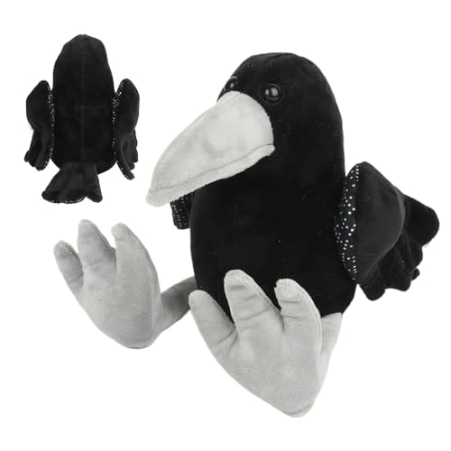 Iouyjiu Crow Stuffed Animal, Black Crow Plush, Soft Cuddly Raven Doll, Adorable Plush Toy for Boys and Girls, Cute Bird for Birthday and, 6.3x8.66x11.02 Inches von Iouyjiu