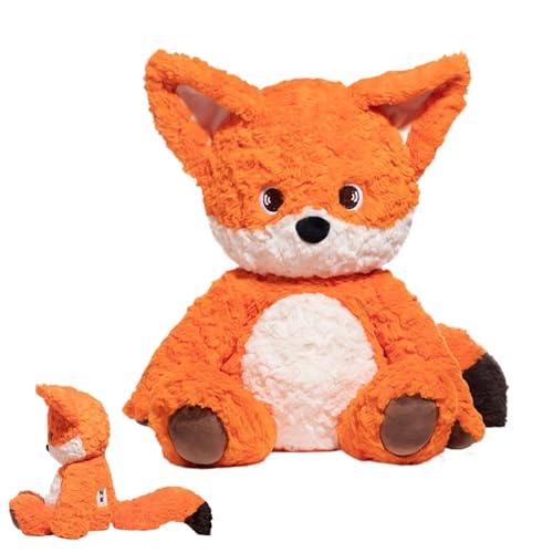 Iouyjiu Cute Fox Plush Pillow, 17.7 Inch Fox Stuffed Animal, Plush Fox Throw Pillow, Soft Plush Toy for Kids, Girls and Boys, Fox Plushie for Room Decoration, Christmas Birthday Gift von Iouyjiu