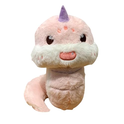 Iouyjiu Cute Snake Plush Toy, Huggable Soft Hugging Animal Pillow, Comfortable Horned Snake Pillow, Decorative Snake Plush Toy 11.81x5.91x3.94 Inches for Living Room, Bedroom, Kids Room von Iouyjiu